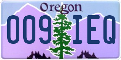OR license plate 009IEQ