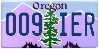 OR license plate 009IER