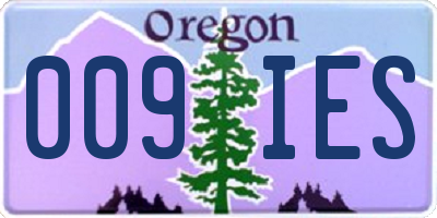 OR license plate 009IES