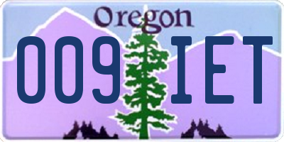 OR license plate 009IET
