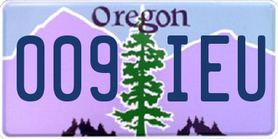 OR license plate 009IEU
