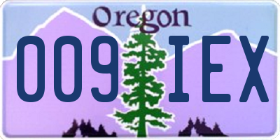 OR license plate 009IEX