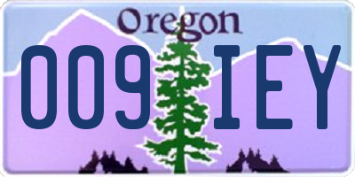 OR license plate 009IEY