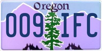 OR license plate 009IFC