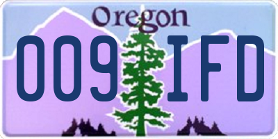 OR license plate 009IFD