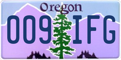 OR license plate 009IFG