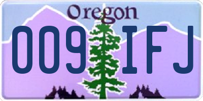 OR license plate 009IFJ