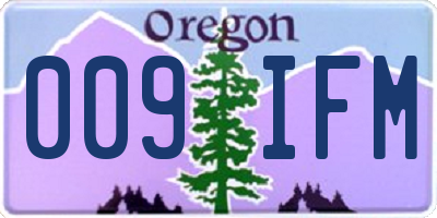 OR license plate 009IFM