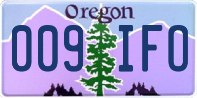 OR license plate 009IFO