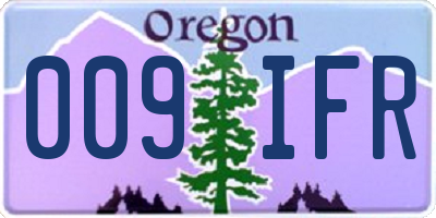 OR license plate 009IFR