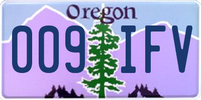 OR license plate 009IFV