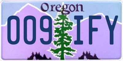 OR license plate 009IFY
