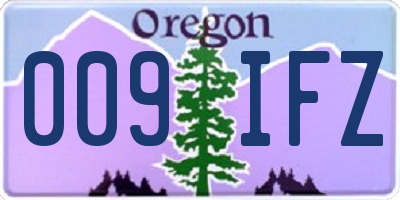 OR license plate 009IFZ