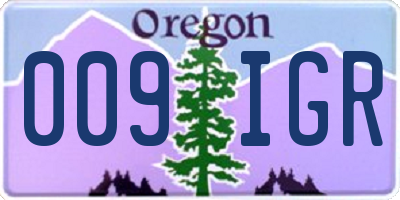 OR license plate 009IGR