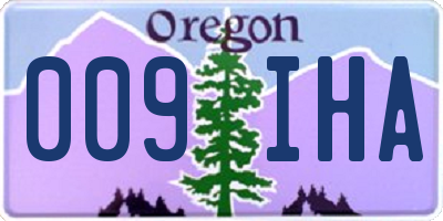 OR license plate 009IHA