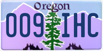 OR license plate 009IHC