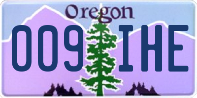 OR license plate 009IHE