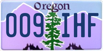 OR license plate 009IHF