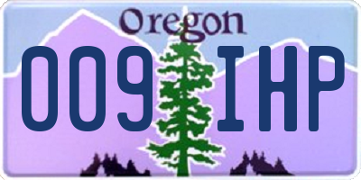 OR license plate 009IHP