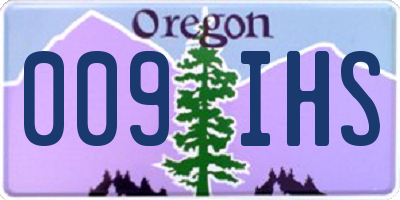 OR license plate 009IHS