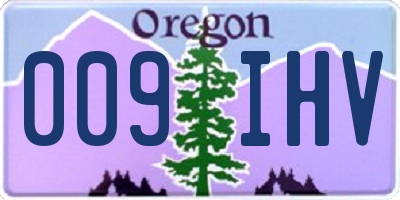 OR license plate 009IHV