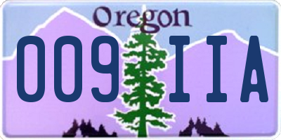 OR license plate 009IIA