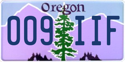 OR license plate 009IIF