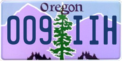 OR license plate 009IIH
