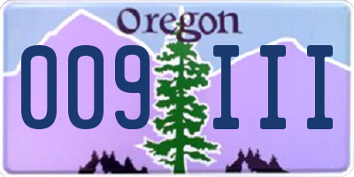 OR license plate 009III