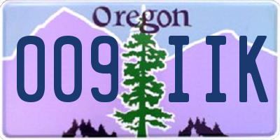 OR license plate 009IIK