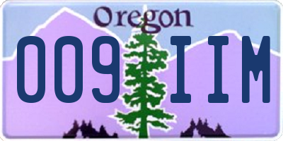 OR license plate 009IIM