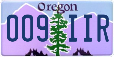 OR license plate 009IIR