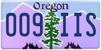 OR license plate 009IIS