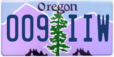OR license plate 009IIW