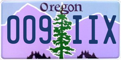 OR license plate 009IIX