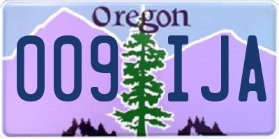 OR license plate 009IJA