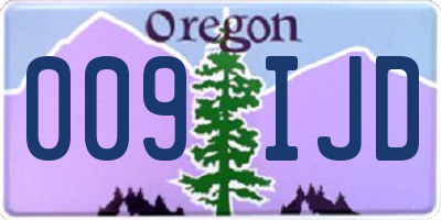OR license plate 009IJD