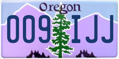 OR license plate 009IJJ