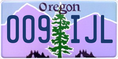OR license plate 009IJL