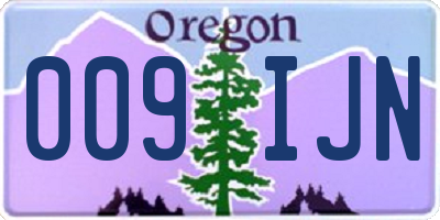 OR license plate 009IJN