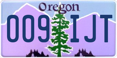 OR license plate 009IJT