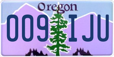 OR license plate 009IJU