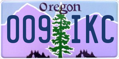 OR license plate 009IKC