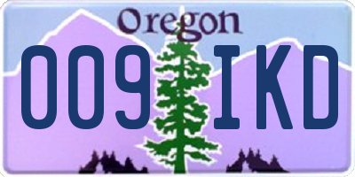 OR license plate 009IKD