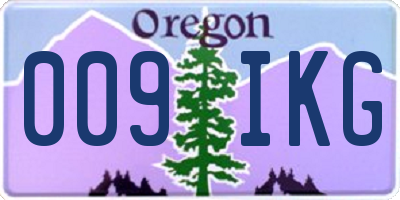 OR license plate 009IKG