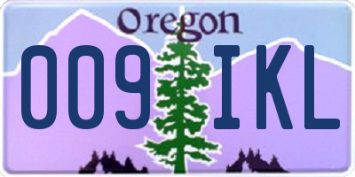 OR license plate 009IKL