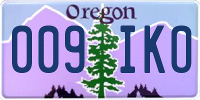 OR license plate 009IKO