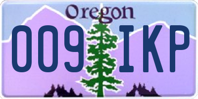 OR license plate 009IKP