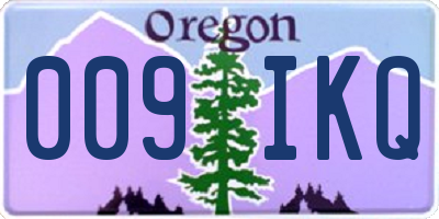 OR license plate 009IKQ