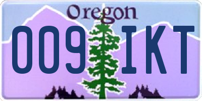 OR license plate 009IKT